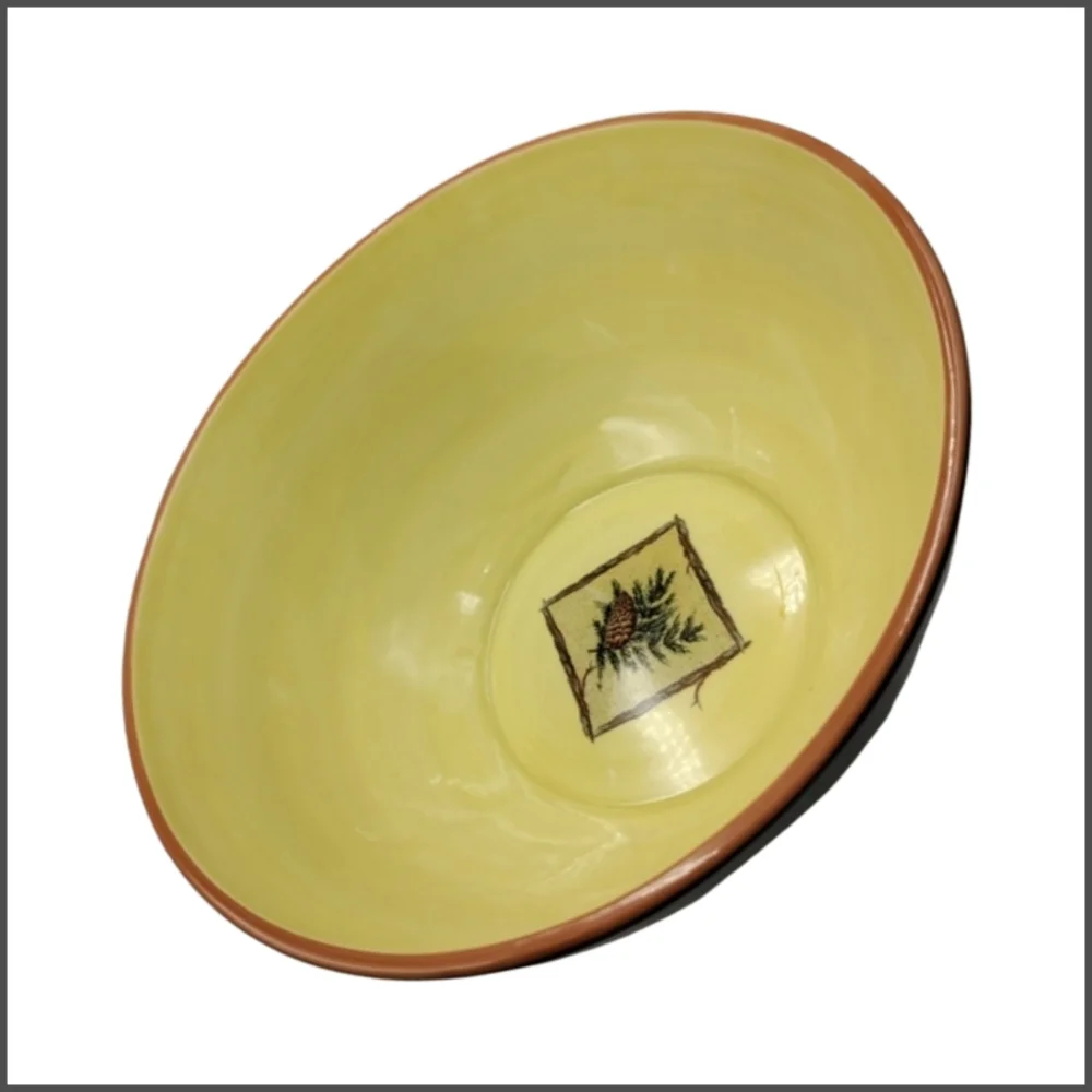 Lifestyle Home ~ Large Black Bowl with Miscellaneous Shapes Around the Rim